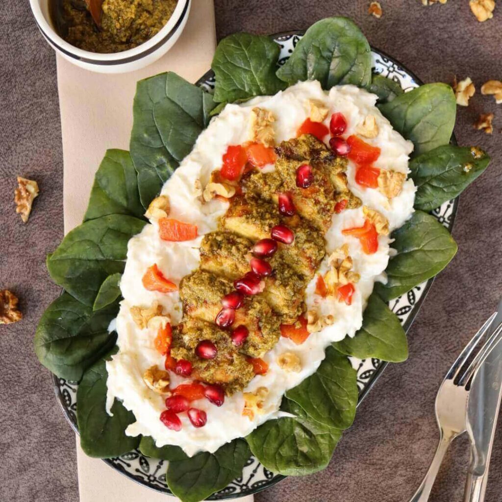 Healthy Pesto chicken salad