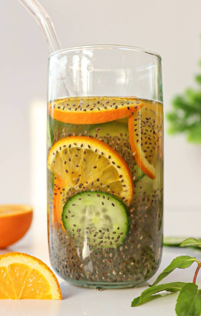 Flavored Chia Seed Detox Water