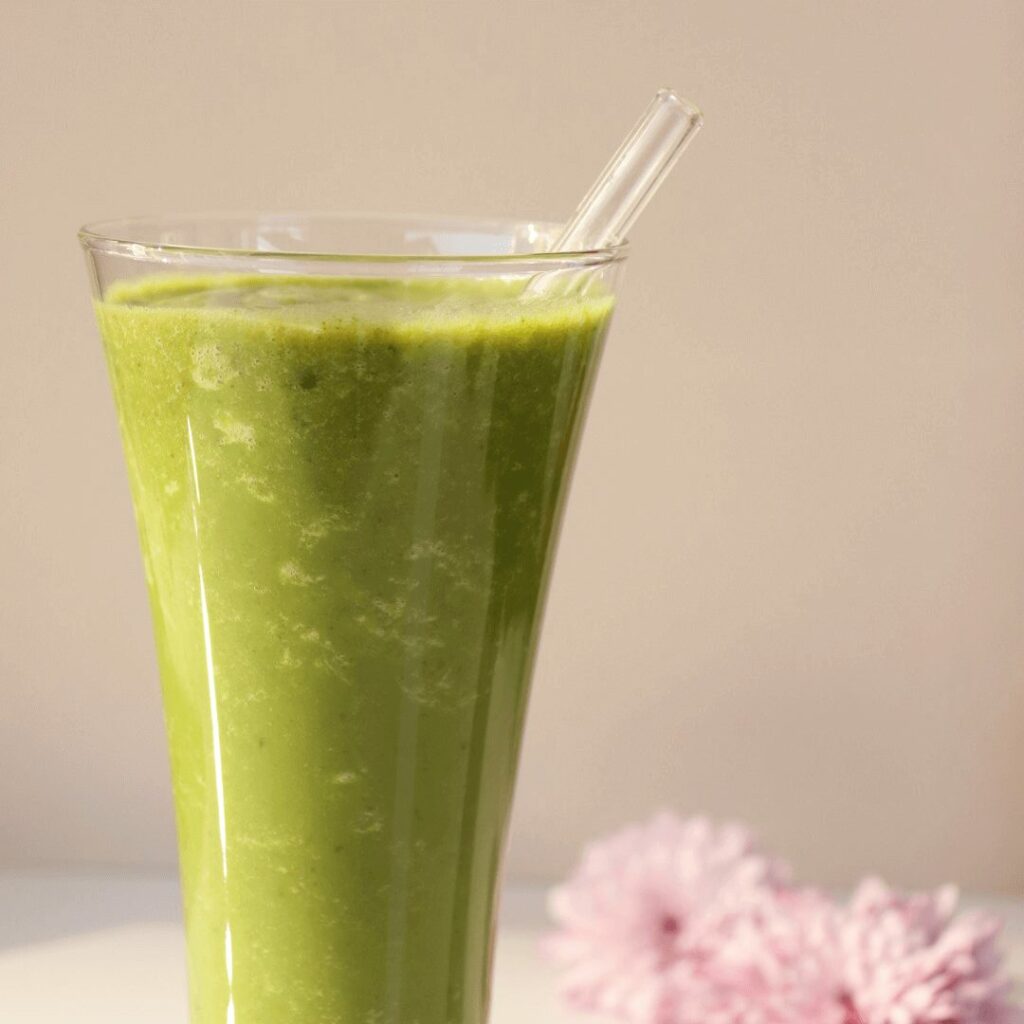 High-Protein Tofu & Spinach Green Smoothies